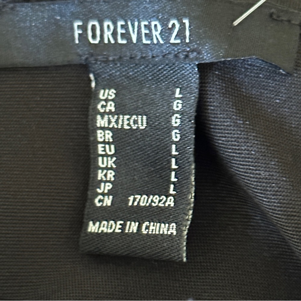 Forever 21 Black Satin & Lace Camisole, sz Large - Picture 6 of 8